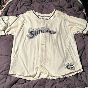 Vintage Superman Baseball Jersey/ Button Down Shirt